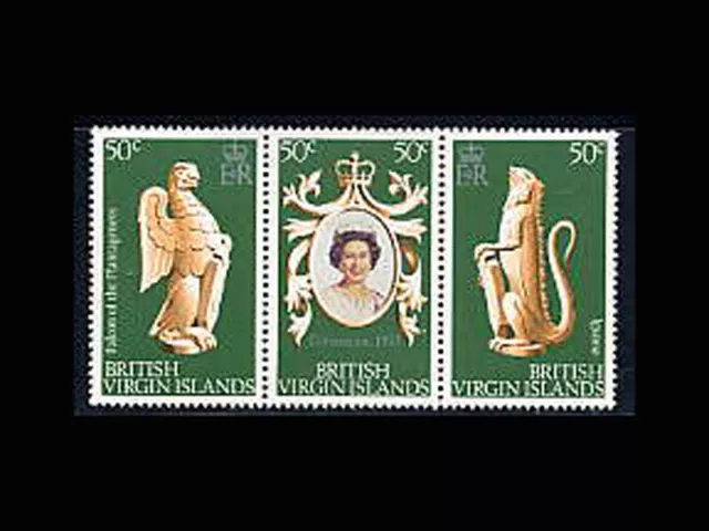 VIRGIN IS, Sc #337a-c, MNH, 1978, Royalty, Anniversary issue