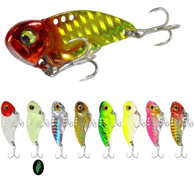 1PCS Metal VIB Fishing Lures 20g Spinner Spoon Fishing Baits Jigs Trout Winter