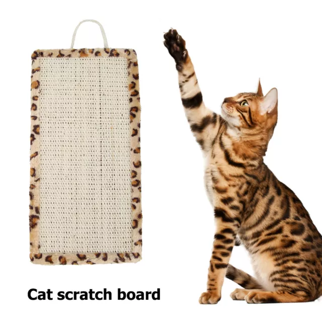 Pet Fish Sisal Cat Furniture Protector Scratch Mat Toys (Leopard Print) FR 3