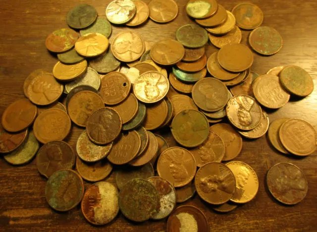 Lincoln Wheat Cent 2-Rolls   Dirty- Nasty Coins     Pure CULLS    100 Penny's