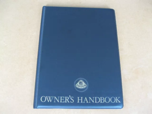 Lotus Esprit Turbo 1984 Federal Model Handbook New Obsolete