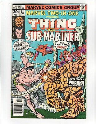 MARVEL TWO-IN-ONE #28 - The Thing, Sub-Mariner, Marvel 1974