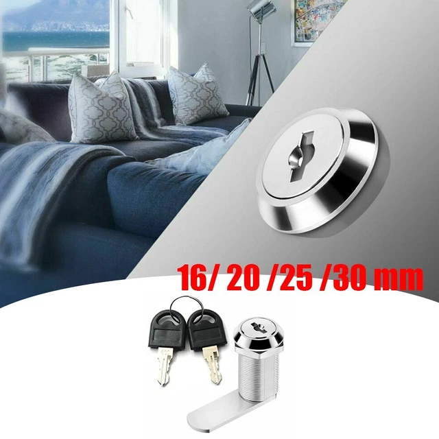 16/20/25/30mm Verrou Distribution Meuble Serrure Porte Tonneau Courrier Boite
