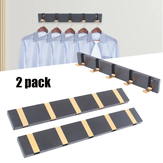 10-Hooks Wall Mount Key Towel Coat Rack Hanger Holder Robe Hat Clothes Organizer