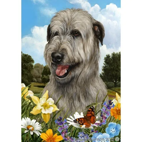 Summer Garden Flag - Grey Irish Wolfhound 183291