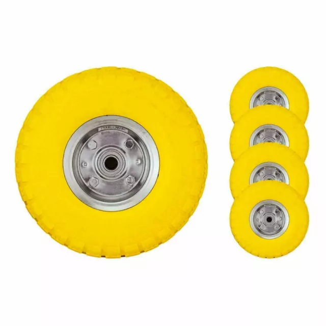 10" Puncture Proof Solid Rubber Sack Truck Trolley Wheel Spare Tyres Burst Proof