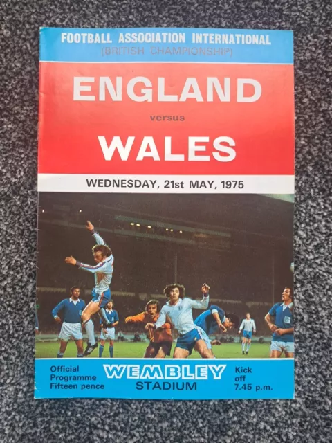 England V Wales 1975 International