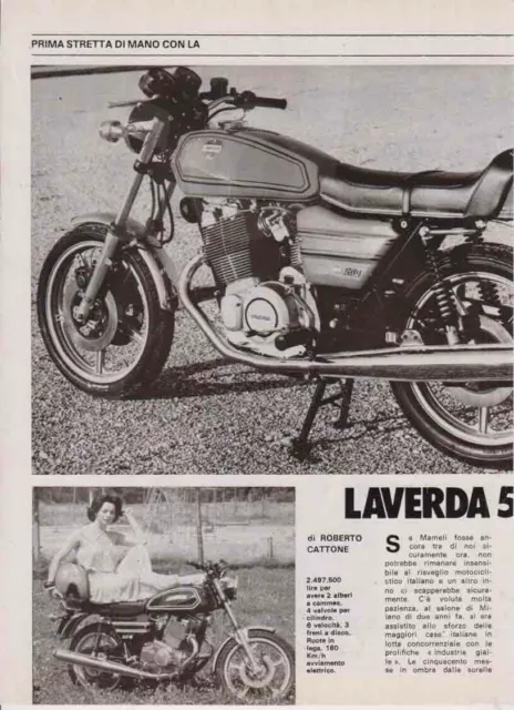 advertising Pubblicità brochure-MOTO LAVERDA 500 '77-MAXIMOTO MOTOITALIANE EPOCA