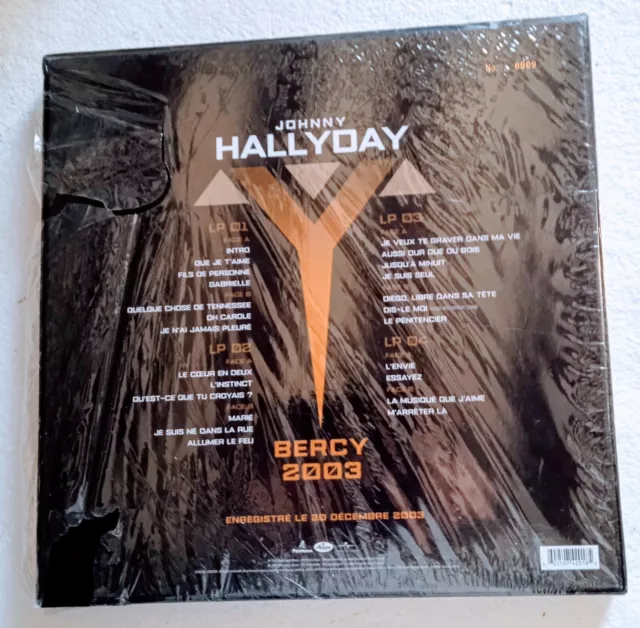 Johnny Hallyday " COFFRET 4 LP BERCY 2003 NEUF SOUS BLISTER 2