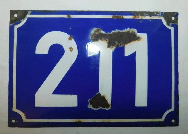 v31) PLAQUE EMAILLEE EMAIL NUMERO DE RUE N° 58 - eBay