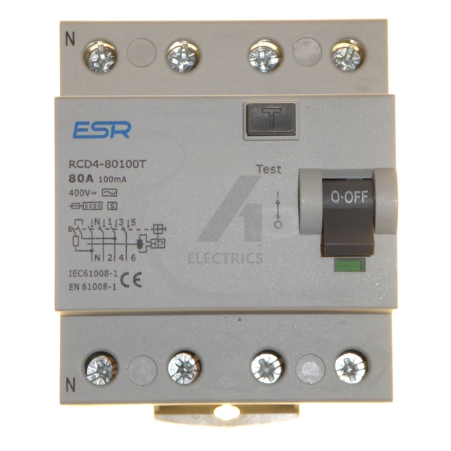 80A 100MA TIME delay 4 pole RCD trip safety switch RCCB 3 phase 80 amp TP&N new £58.44 PicClick UK