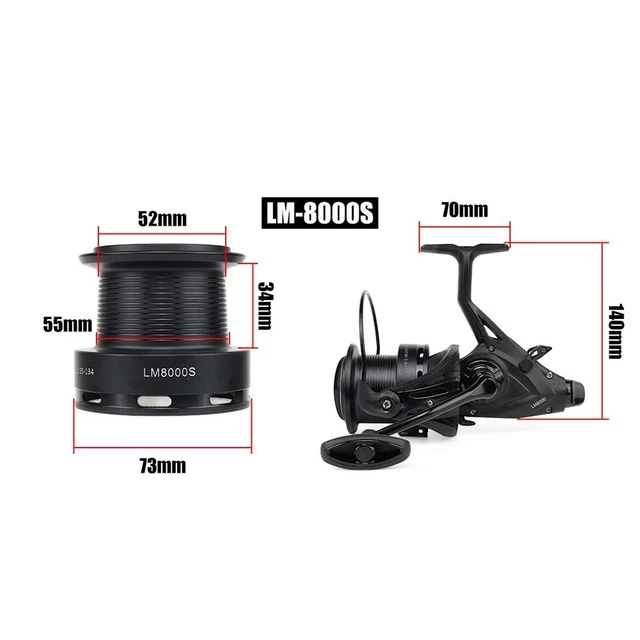 Moulinet de pêche professionnel en métal, 12 + 1BB, Double bobine