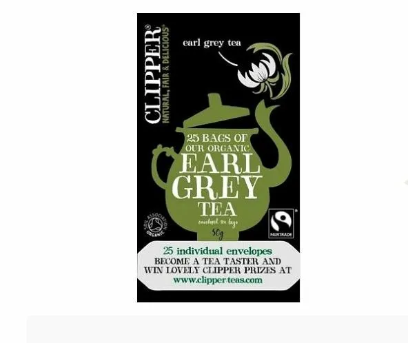 4 x 20 tea bags CLIPPER TEAS Organic Earl Grey ( total 80 tbags )