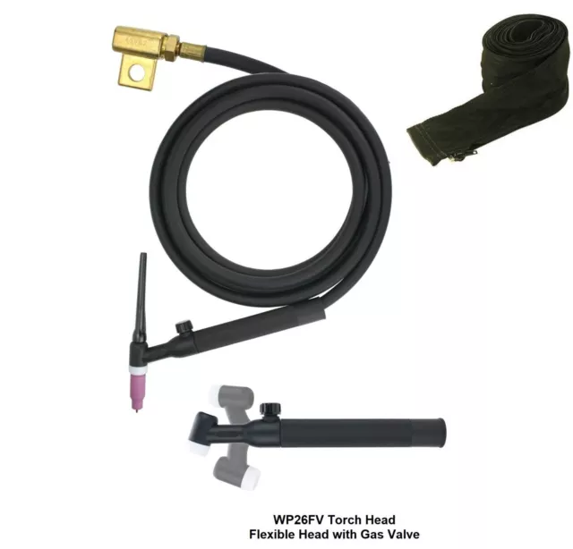 WP26FV-25R TIG Welding Torch Compatible with Weldcraft Flex & Valve Head, 25FT