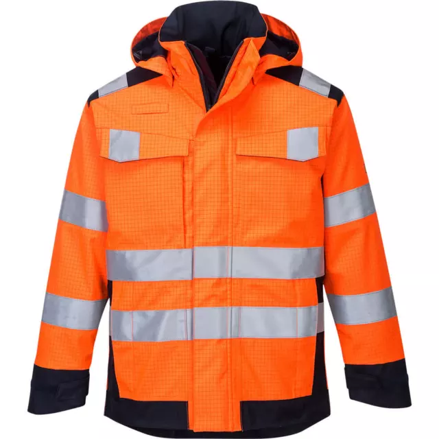 MODAFLAME RAIN MULTI Norm Arc Heat and Flame Resistant Jacket Orange ...