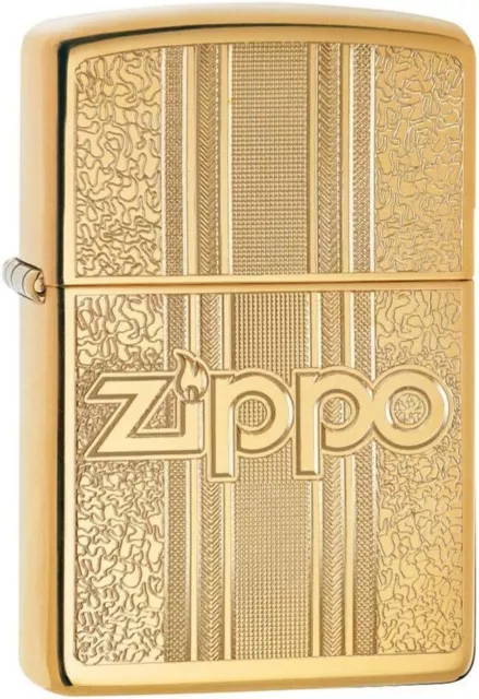 Windproof Lighter Pattern Design High Polish Brass