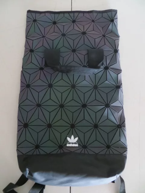 Adidas 3D Roll Top Black Backpack Crossover Issey Miyake Geometric 3D