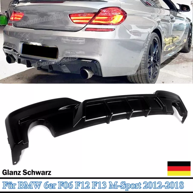 Diffusor Hochglanz Für BMW 6er F06 F12 F13 M-Sport Schwarz Heckdiffusor 12-2018