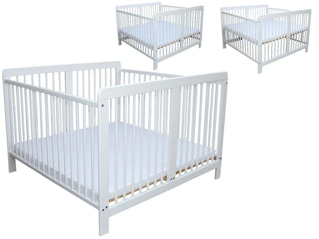 Zwillingsbett Kinderbett Bett für Zwillinge optional mit Matratzen und Nestchen 3