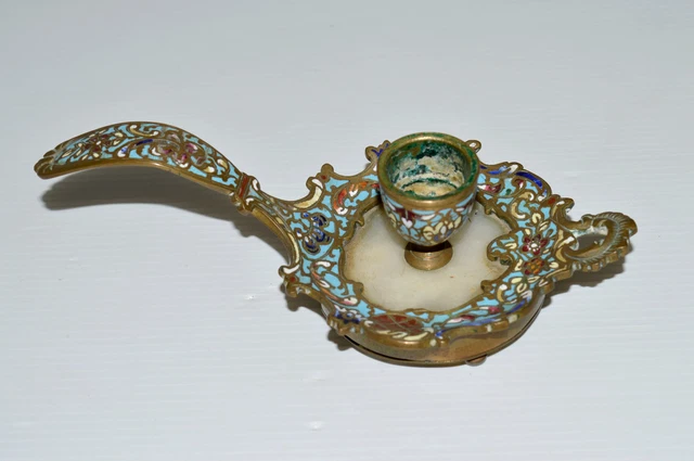 RARE VASE / coupe en émail cloisonné et bronze doré - style Napoléon