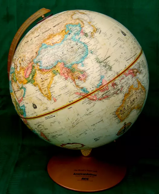 American Airlines/Avis 12" Relief World Globe - USSR