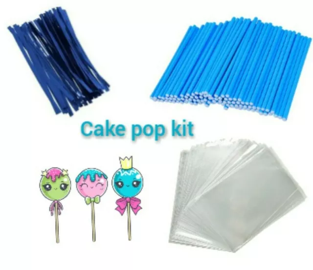 Paper Lollipop Cake Pop Sticks Pink Blue White 89mm 114mm 152mm