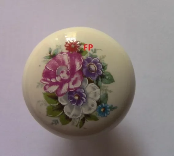 Pomello Porcellana Ceramica Fiori Per Anta Cassetto Cucina Bagno Pomolo D31 184