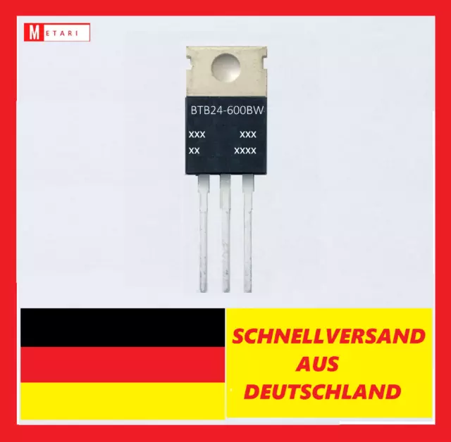 Triac BTB24-600BW , 25A ,600V , 50mA  , STM , TO220-3 , BTB24-600BWRG Neu