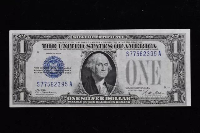 1928-A $1 Silver Certificate ✪ Ch-Vf Very Fine ✪ Blue Seal Note 021 ◢Trusted◣