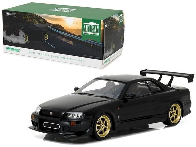Miniatura de Carro Nissan Skyline GT-R R34 1/24 Welly - Corre Que Ta