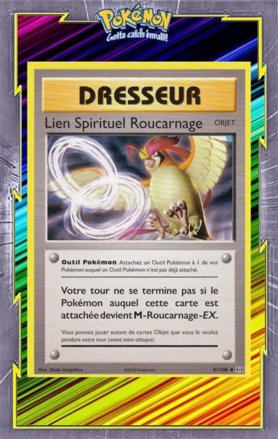 🌈Lien Spirituel Roucarnage-XY12:Evolutions-81/108-Carte Pokemon Neuve Française
