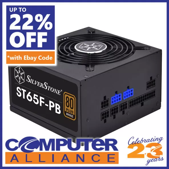 650 Watt SilverStone StridePlus ST65F-PB Bronze Power Supply