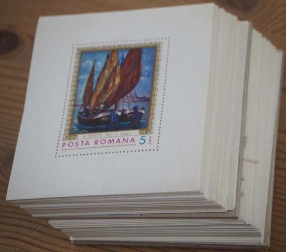1971 Rumänien; 200 Blocks Gemälde Meer, postfrisch/MNH, Bl. 90, ME 800,-