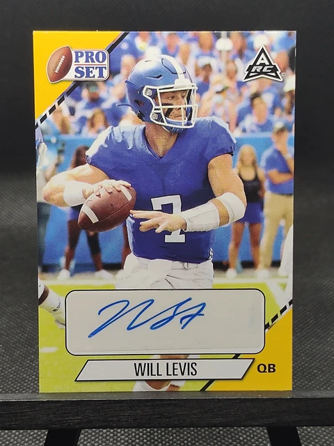 2021 Leaf Pro Set WILL LEVIS RC GOLD AUTOGRAPH PS-WL1 Kentucky Wildcats Titans