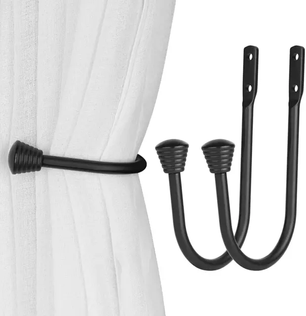 Kirecoo 2 Pack Curtain Holdbacks - Decorative Curtain Tiebacks, Drapery Holdback