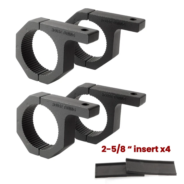 4Pcs 2-5/8" Round Tube Clamp Truck Boat Bumper Chase Rack Fog Light Bar Mounts