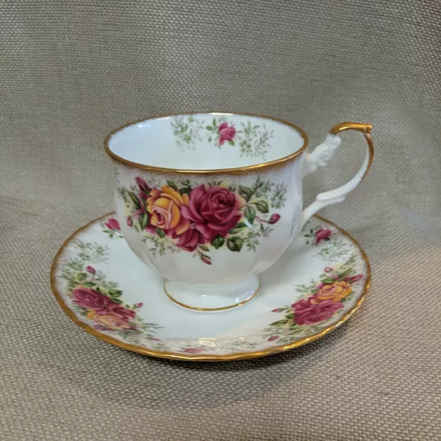 Vintage Teacup & Saucer Queen's Fine Bone China England Rosina China Co