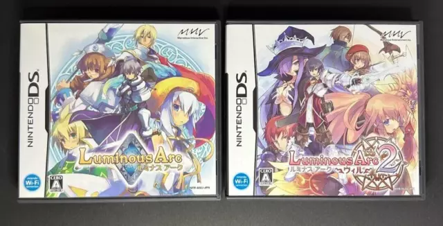 Luminous Arc 1 & 2 2Games set Nintendo DS NDS Japanese ver Tested