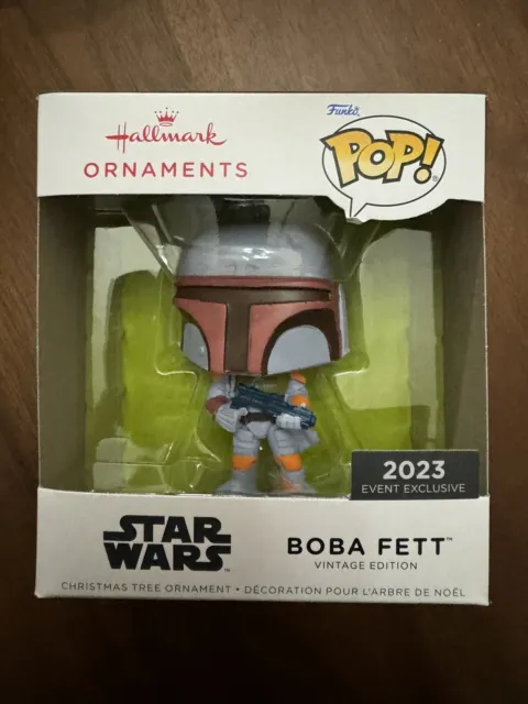 Sdcc Hallmark Exclusive! Star Wars Funko Pop! Star Wars Boba Fett Ornament 2023