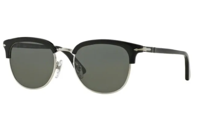 Persol 3105-S 95/58 Sunglasses Men's Black/Grey Gradient 51mm - SILVER FRAME