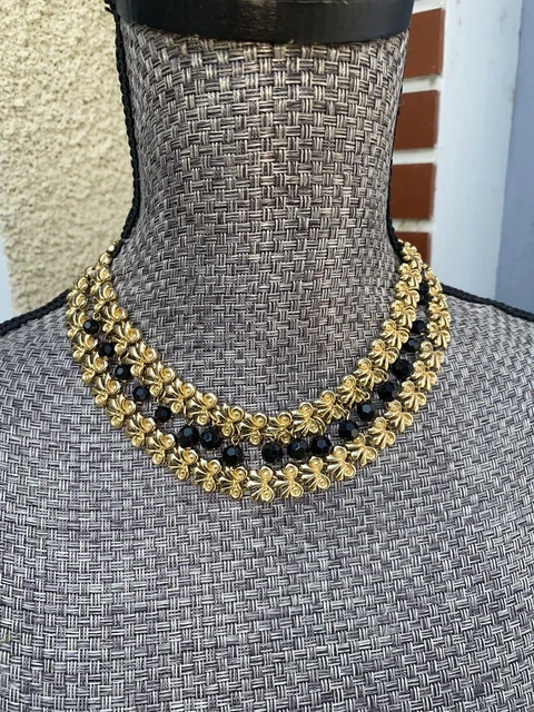 Joli collier vintage à franges en pâte d'améthyste - Canada