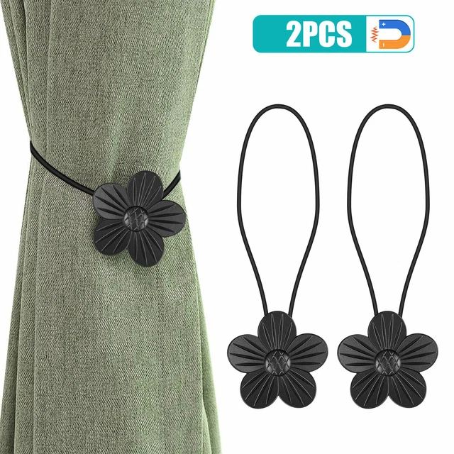 2PCS Magnetic Curtain Tie Backs Clips Ball Buckle Holder Home Window Decor Gift
