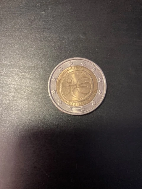 Pièce rare de 2 euros - Commémorative république française - UEM 1999 -2009