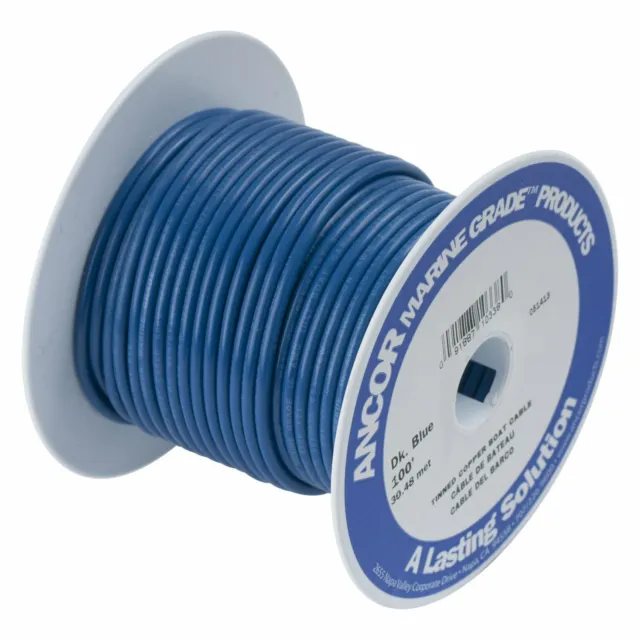 Ancor Ultra Flexible Type 3 Tinned Copper Wire 16 AWG 25 Feet Dark Blue 182103