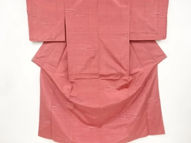 6111544: Japanese Kimono / Antique Kimono / Tsumugi / Woven Ripples