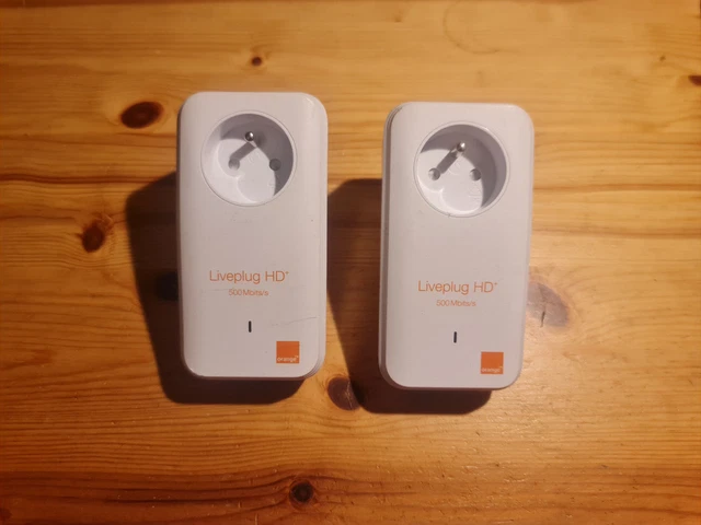 Orange Pack de 2 CPL Extendeur Ethernet 500 Mbits - Blancs | Achetez sur