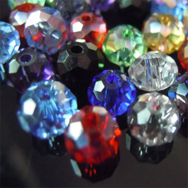 2 3 4 4 6 6 8 8 10 10 12mm Facette Kristall Glas Perlen - DIY Mode Schmuck