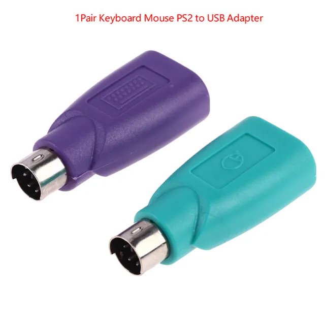 1Pair Keyboard Mouse PS2 to PS/2 USB Adapter Converter for usb Keyboard Mouse`