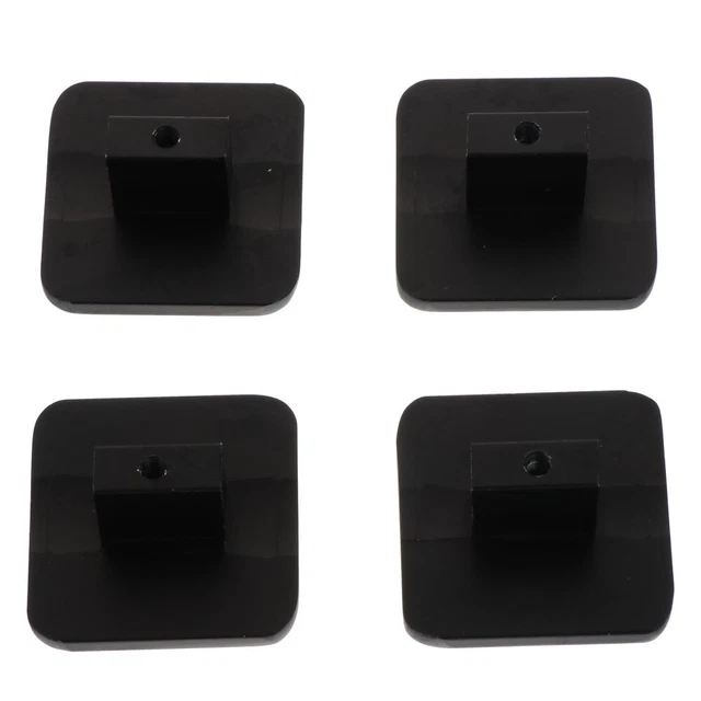 4 Pcs Handle Black Door Bathroom European Style Square Doorknobs