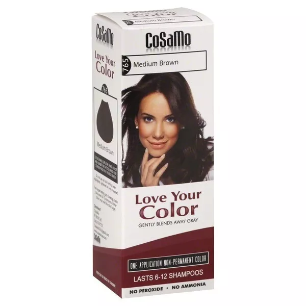 CoSaMo Hair Color #765 Medium Brown - Compares to Clairol Loving Care #765